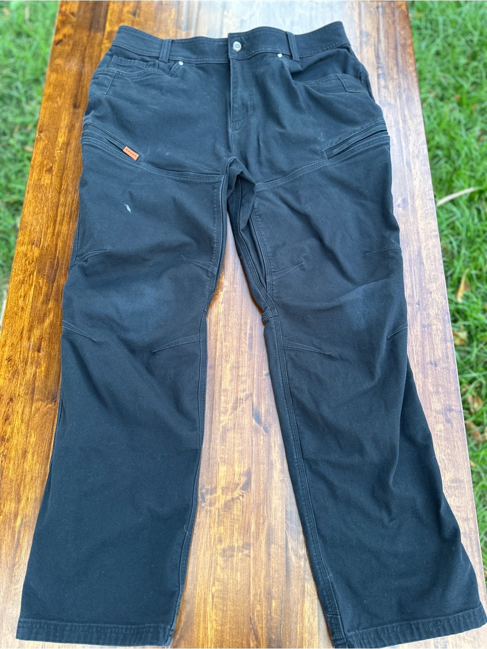 Brunt Men's Black Work Pants - Durable Utility Cargo Trousers Size 34